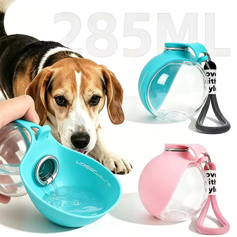 Botella de Agua Portátil para Perros 2 en 1