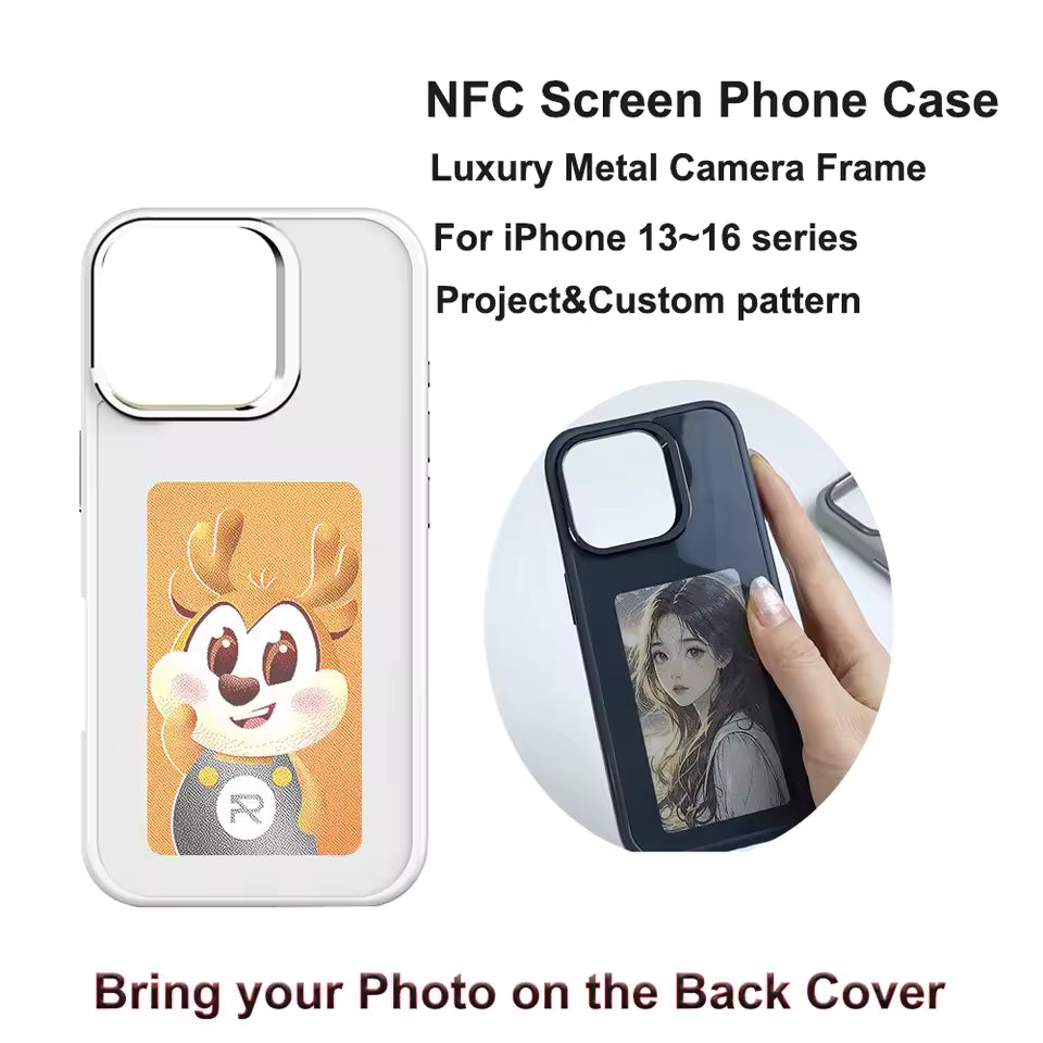 Funda Inteligente NFC con Pantalla E-Ink para iPhone