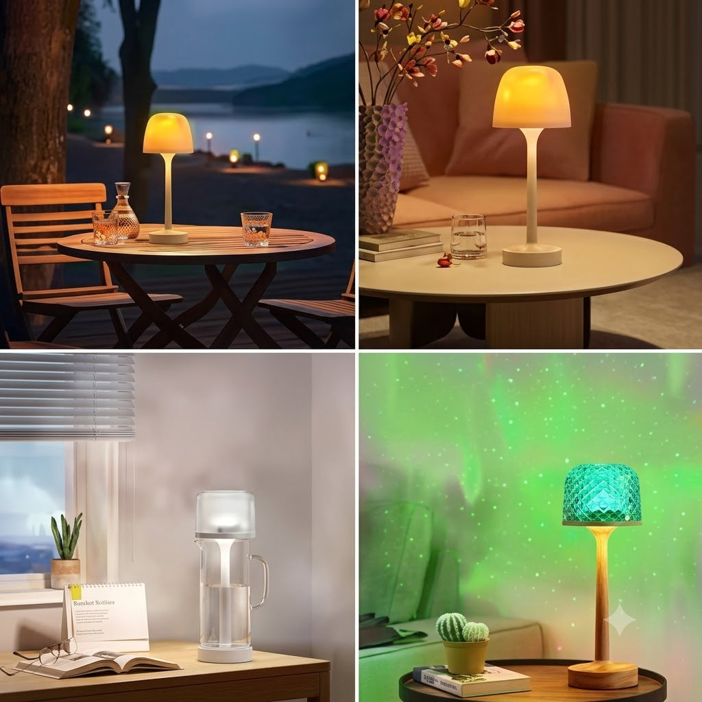 Lámpara LED Sunset con Ondas de Agua y 16 Colores