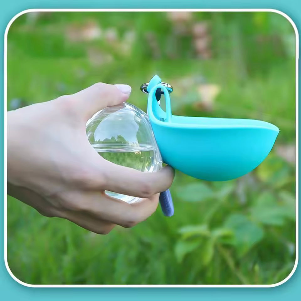 Botella de Agua Portátil para Perros 2 en 1
