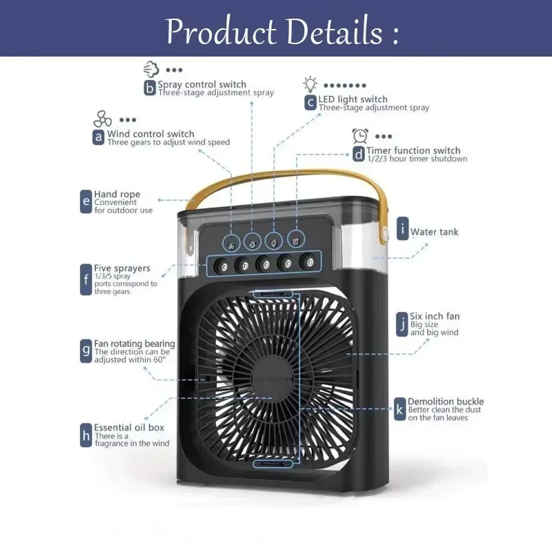 Mini Aire Acondicionado Portátil 3 en 1